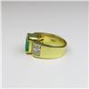 Image 4 : 21CAI-4 COLOMBIAN EMERALD & DIAMOND RING
