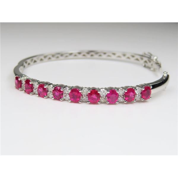 21CAI-6 RUBY & DIAMOND BANGLE