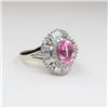 Image 6 : 21CAI-7 PINK SAPPHIRE & DIAMOND RING