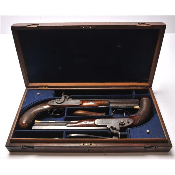 21BG-A293 ELSAM PERCUSSION CASED PISTOLS