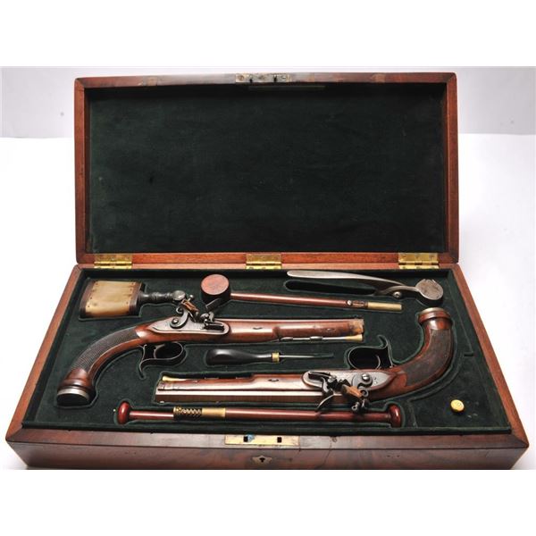 21BG-A299 PAIR OF FLINTLOCK PISTOLS BY DEPONDS