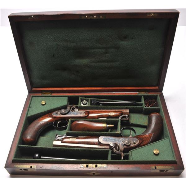 21BG-A307 CASED PAIR OF SEA CAPTAINS PISTOLS