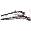 Image 1 : 21BG-A125 EARLY SILVER MTD FLINTLOCK PISTOLS
