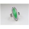 Image 2 : 21CAI-19 JADE & DIAMOND RING