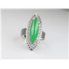 Image 3 : 21CAI-19 JADE & DIAMOND RING