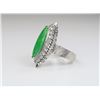 Image 4 : 21CAI-19 JADE & DIAMOND RING