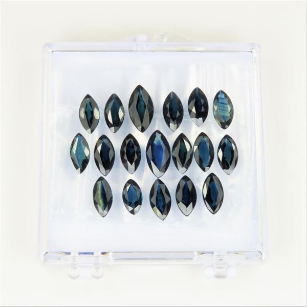 21CAI-20 18 LOOSE MARQUISE CUT BLUE SAPPHIRES