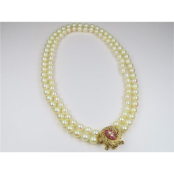 21CAI-14 DOUBLE STRAND OF PEARLS