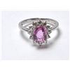Image 1 : 21RPS-10 PINK SAPPHIRE & DIAMOND RING