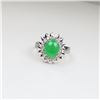Image 2 : 21CAI-24 JADE & DIAMOND RING