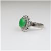 Image 3 : 21CAI-24 JADE & DIAMOND RING