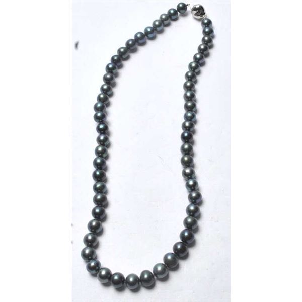 21RPS-9 BLACK PEARL NECKLACE