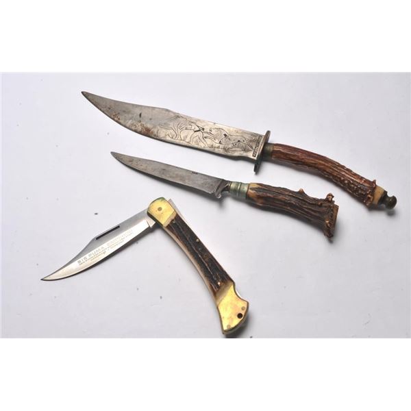 21CL-42 3 STAG GRIP KNIVES