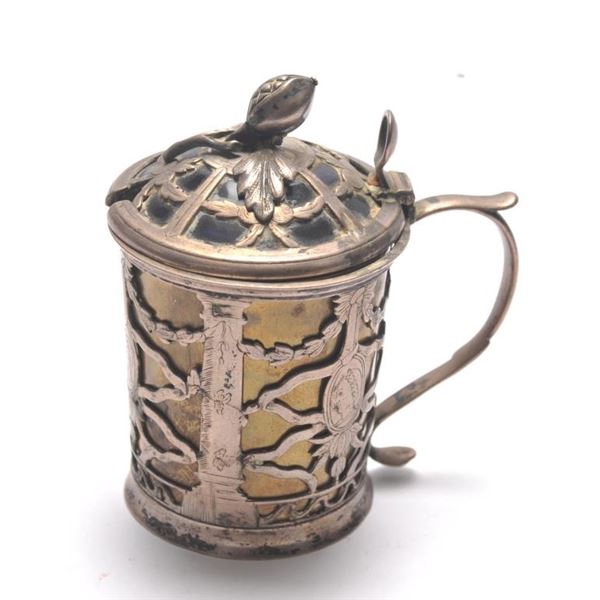 21BG-A23 ENGRAVED SILVER JAR