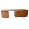 Image 1 : Stow Davis Walnut and Metal Desk Circa 1960's #1742514