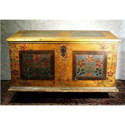 AUTHENTIC ANTIQUE PAINTED BLANKET CHEST c.1850 #1742621