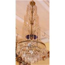 Crystal and Bronze Baltic Russian Chandelier #1742683