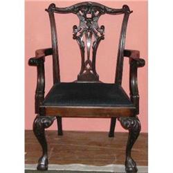 Six Mahogany Chippendale Style Dining Chairs #1742765