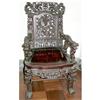 Image 1 : Hand Carved Teak Chinese armchairs #1743135
