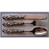 Image 1 : TIFFANY SILVER 3PC FLATWARE CHERUBS VINES 19C #1743203