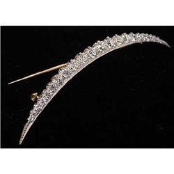 Edwardian Platinum & Diamond Pin - 3 Carats #1750829