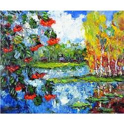  Mountain Ash  Impressionism oil Russian artist#1750949