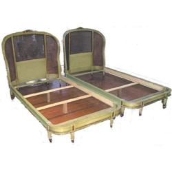 Pair Antique Victorian Neoclassical Beds #1751031