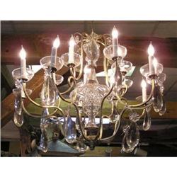 10-Light Pewter Crystal Electrified Chandelier #1751042