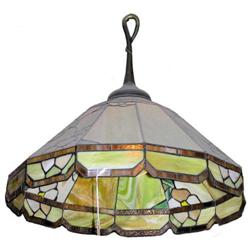 Arts & Crafts Stained Glass Ceiling Lamp #1751077