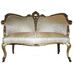 Classical Louis XVI Giltwood Settee Sofa #1751089