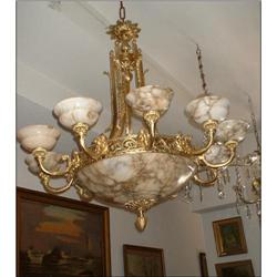 Ten tulips alabaster stone chandelier #1764187