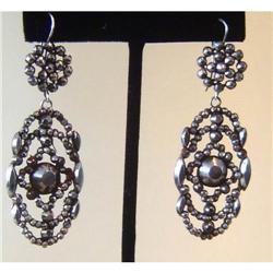 Pair of Antique Cut Steel Earrings #1764315