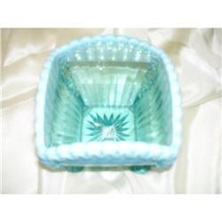 Northwood Blue Opalescent Glass- Brides Basket #1764388