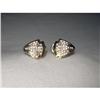 Image 1 : 14K Gold Diamond Triangular Art Deco Earrings #1775489