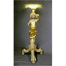 Antique Gilded Carved Pedistal Blackmoor #1775817