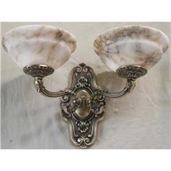 A pair of alabaster and bronze sconces #1775890