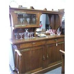 Antique English Buffet w/ strap hinges #1776048