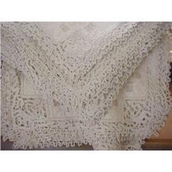 ANTIQUE  BOBBIN LACE & LINEN LOVELY #1776057