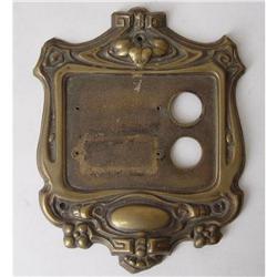 Art Nouveau Double Ringer Button Bronze Cover #1782552
