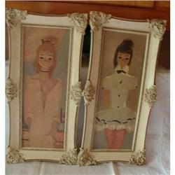 Retro Pixie Pictures Red Head and Brunette #1782566