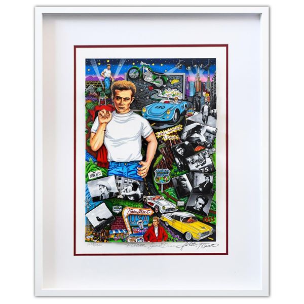 Charles Fazzino- 3D Construction Silkscreen Serigraph "Forever James Dean"