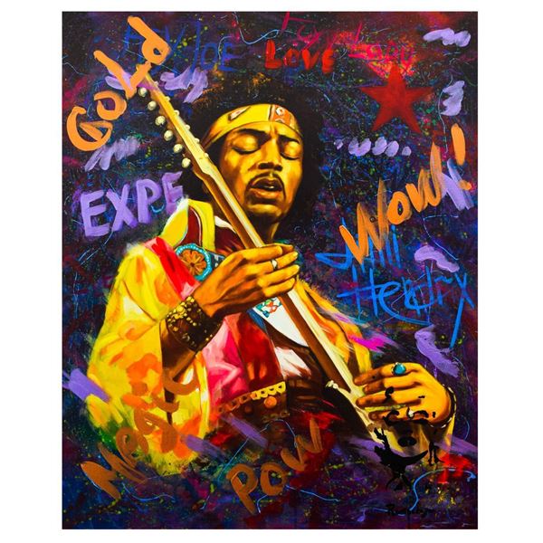 Nastya Rovenskaya- Mixed Media "Jimi Hendrix"