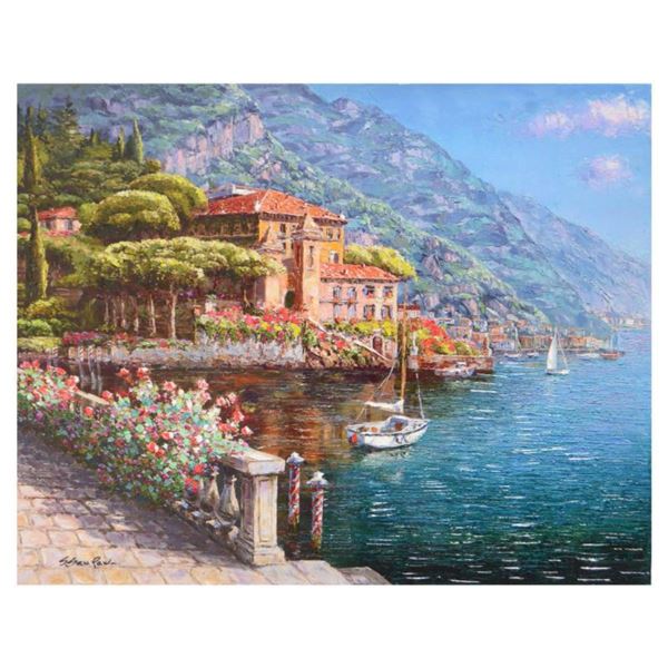 Sam Park, "Abbey Bellagio" Hand Embellished Limited Edition Serigraph on Canvas, Numbered and Hand S