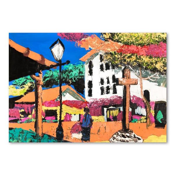 Paul Blaine Henrie (1932-1999), "Afternoon on Olivera St" Hand Signed Original Painting on Canvas (3