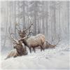 Image 2 : Larry Fanning (1938-2014), "Mountain Majesty - Bull Elk" Limited Edition Lithograph, Numbered and Ha