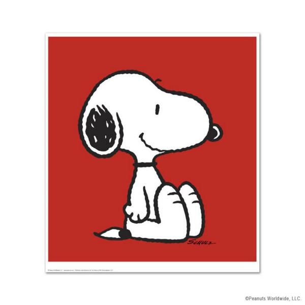 Peanuts, "Snoopy: Red" Hand Numbered Limited Edition Fine Art Print with Certificate of Authenticity