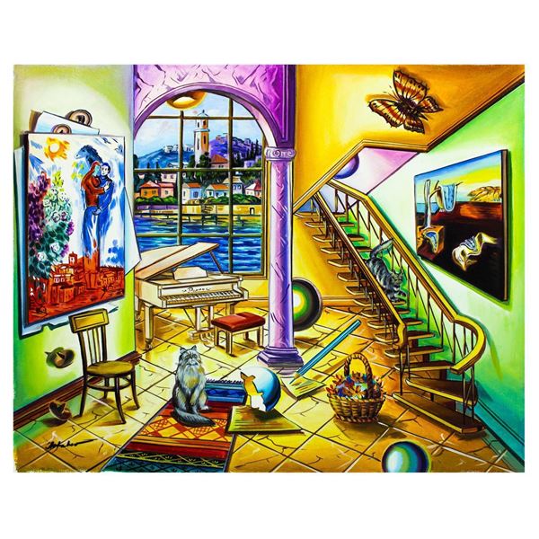 Alexander Astahov- Original Oil on Canvas "Piano Time"