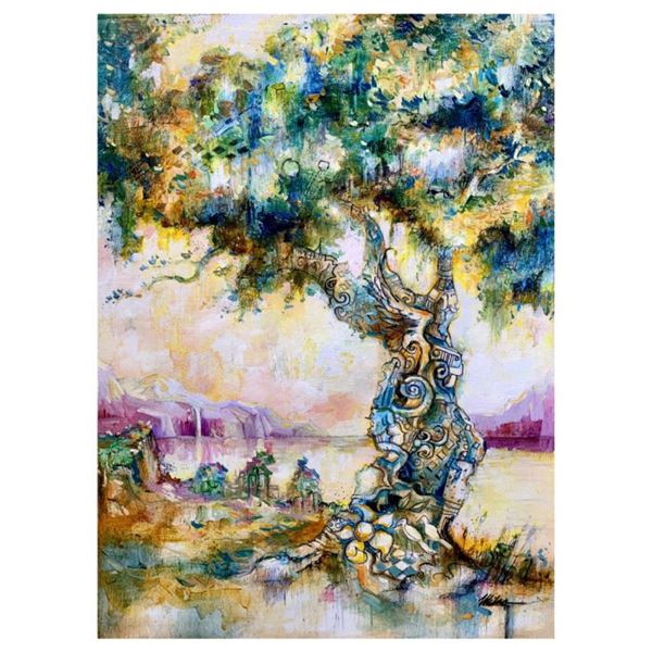 John Milan, "Eden in the Afternoon" Hand Signed Original Painting with COA.