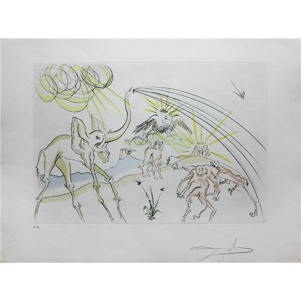 Salvador Dali- Original Engravings with color by pochoir "The Animals ill with the Plague"