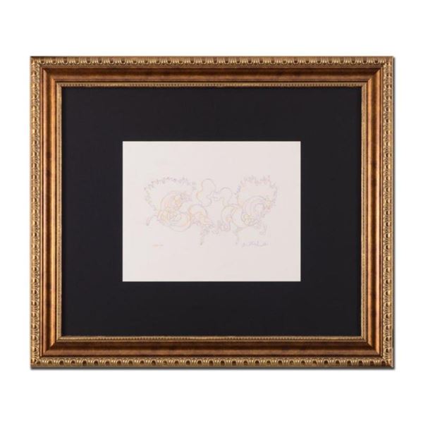 Guillaume Azoulay, "Essai AK" Framed Original Drawing, Hand Signed with Letter of Authenticity.